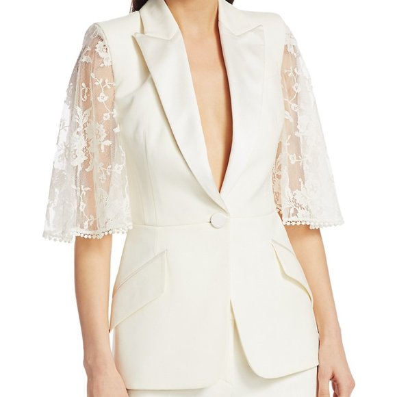 Alexander McQueen Jackets & Blazers - Alexander McQueen Women's Lace Cape-Sleeve Blazer